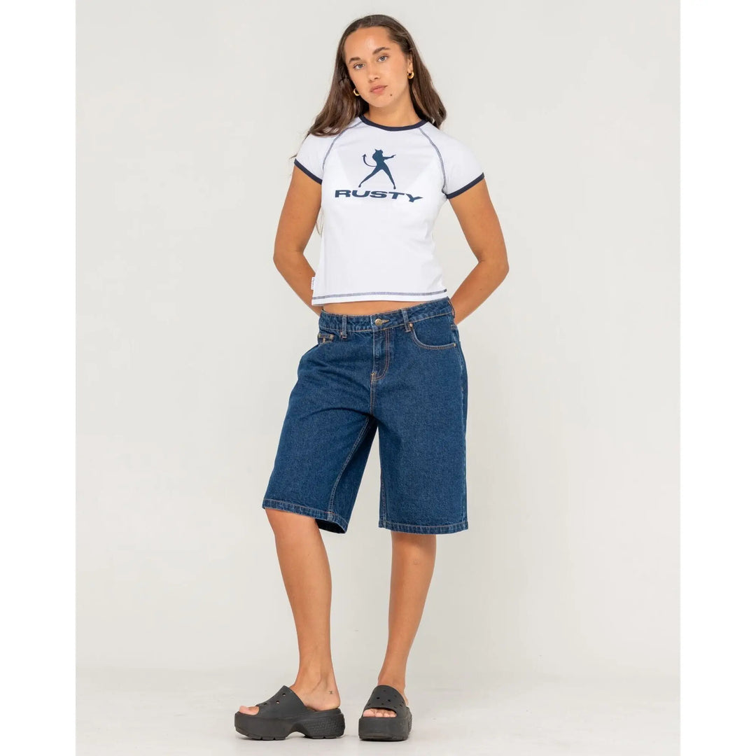 Rusty Bethany Baggy Low Rise Denim Jorts 