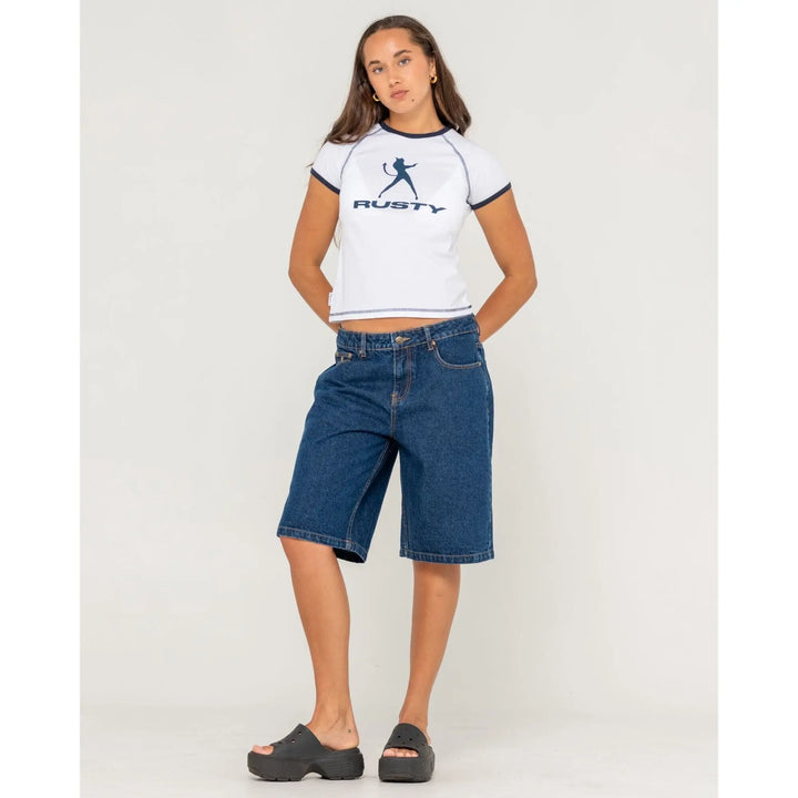 Rusty Bethany Baggy Low Rise Denim Jorts 