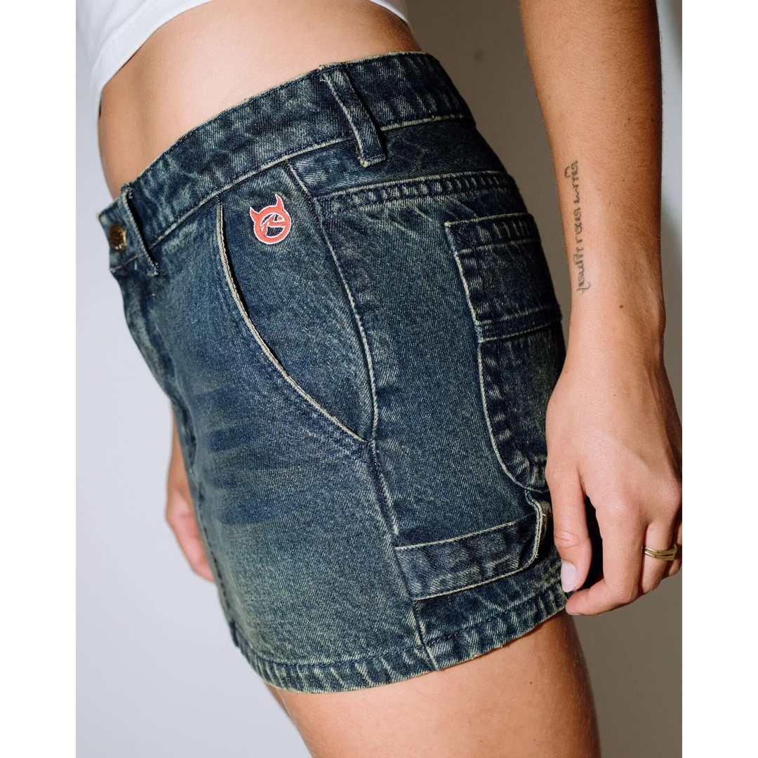Rusty Billie Low Rise Denim Mini Skirt 