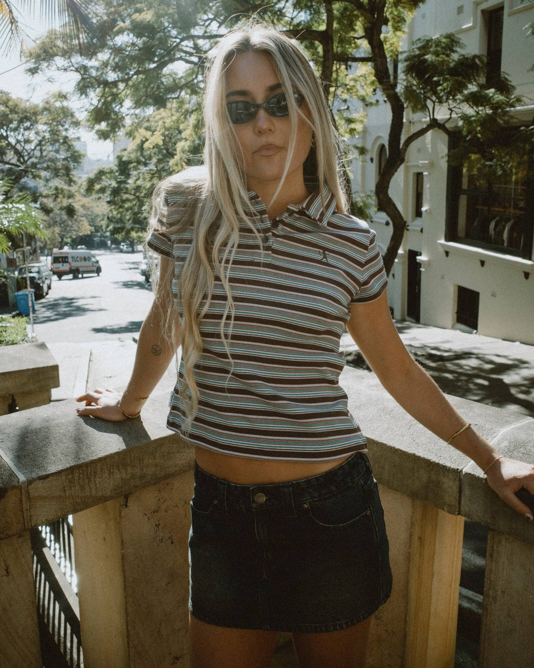 Rusty Blazed Stripe Polo Baby T-Shirt 