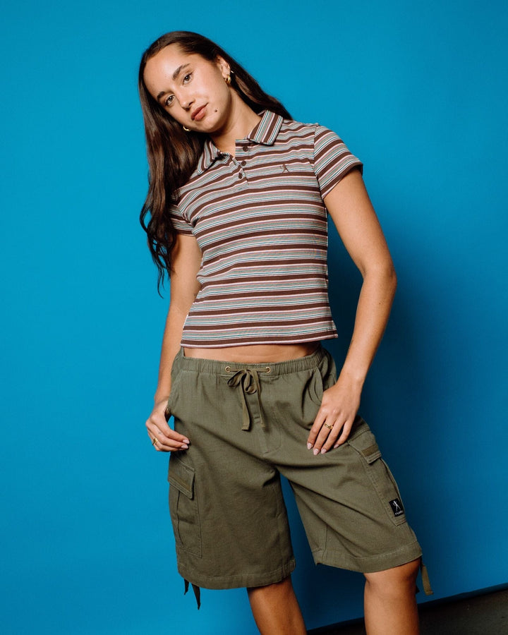 Rusty Blazed Stripe Polo Baby T-Shirt 