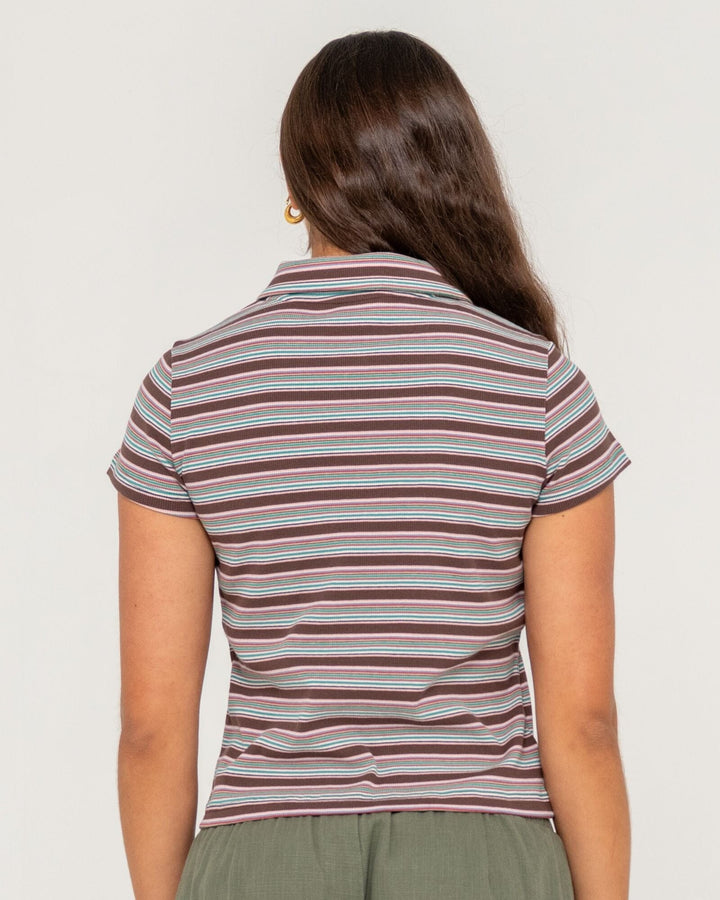 Rusty Blazed Stripe Polo Baby T-Shirt 