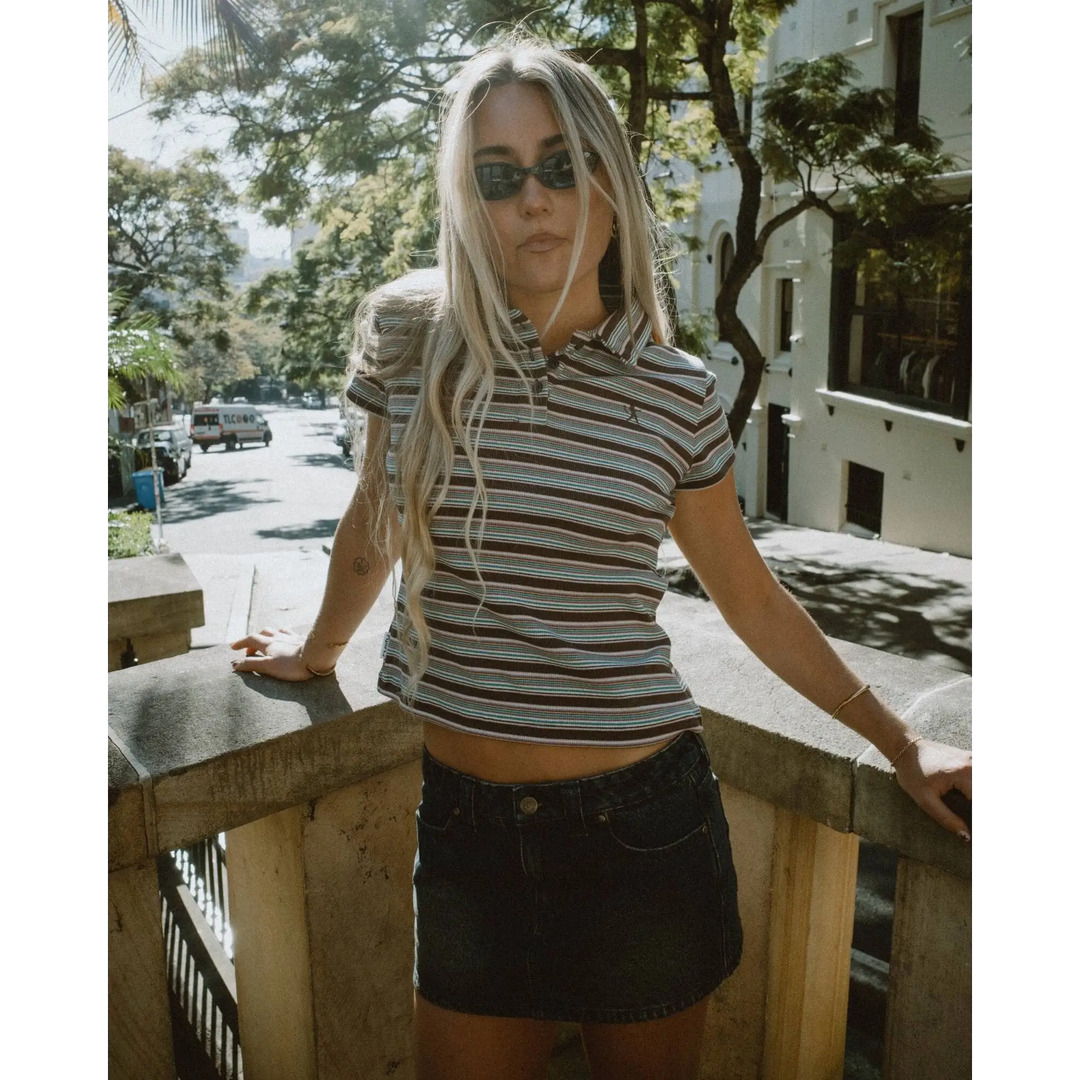 Rusty Blazed Stripe Polo Baby T-Shirt 