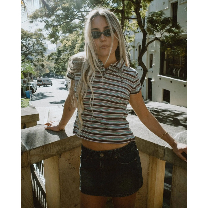 Rusty Blazed Stripe Polo Baby T-Shirt 