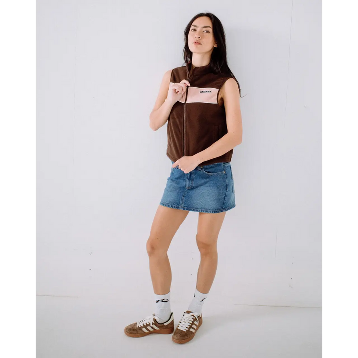 Rusty Bless Up Polar Fleece Vest - FWFLEECE