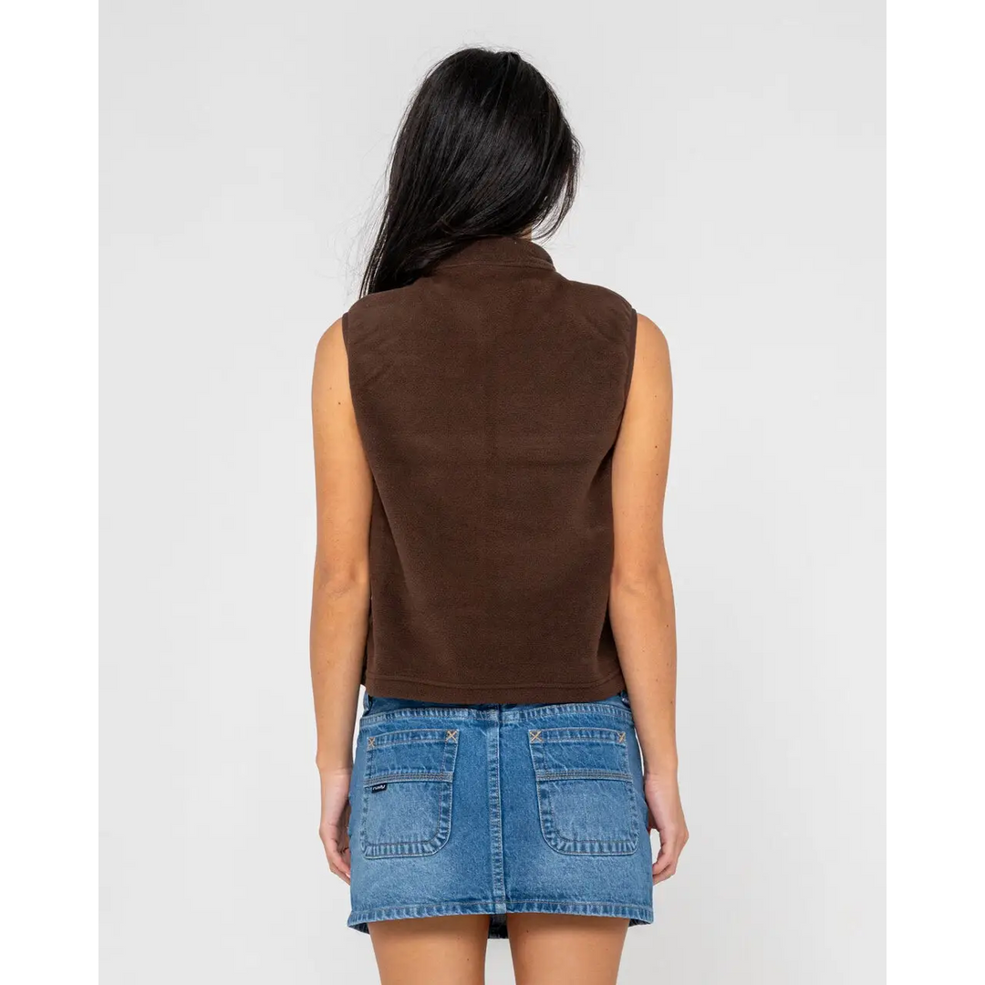 Rusty Bless Up Polar Fleece Vest - FWFLEECE