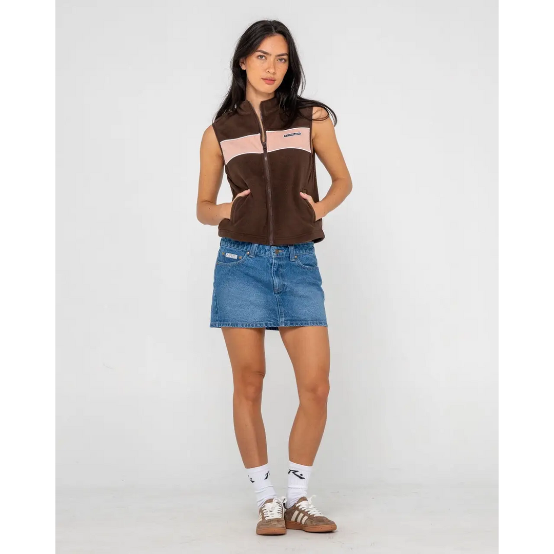 Rusty Bless Up Polar Fleece Vest - FWFLEECE