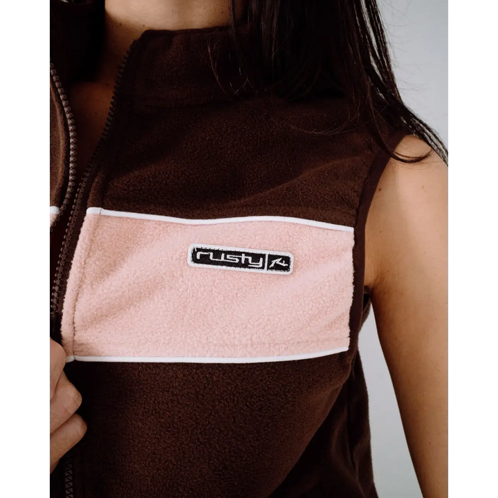 Rusty Bless Up Polar Fleece Vest - FWFLEECE