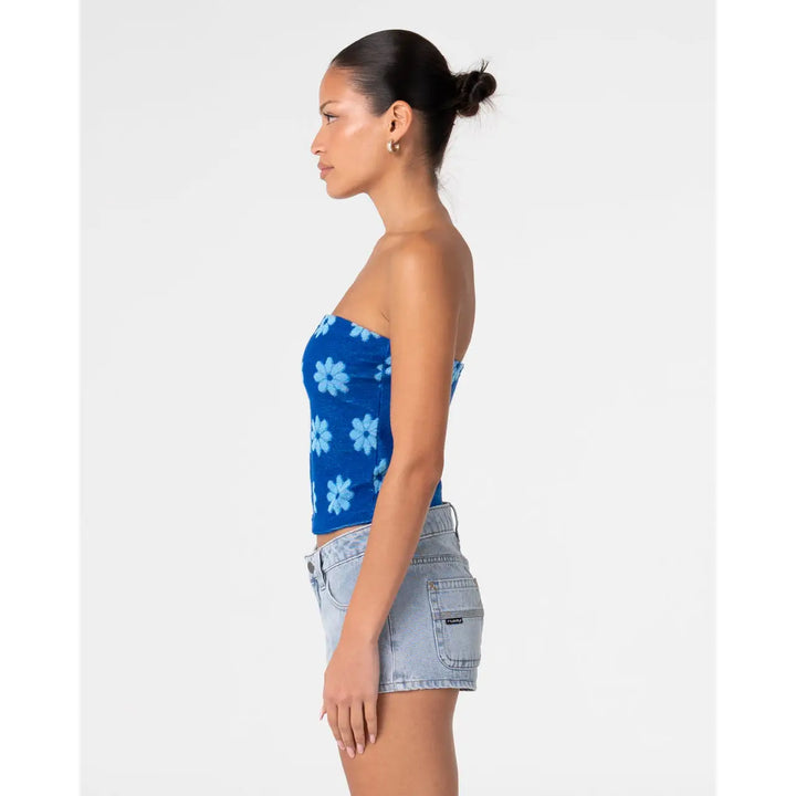 Rusty Bloom Towelling Tube Top