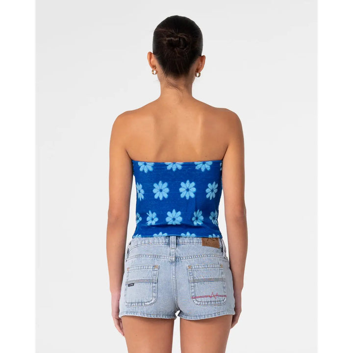 Rusty Bloom Towelling Tube Top