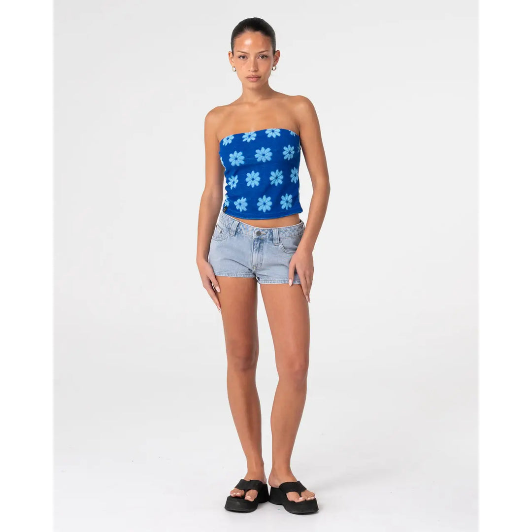 Rusty Bloom Towelling Tube Top