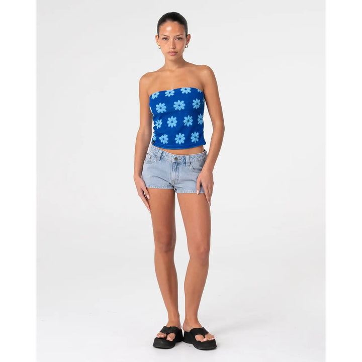 Rusty Bloom Towelling Tube Top