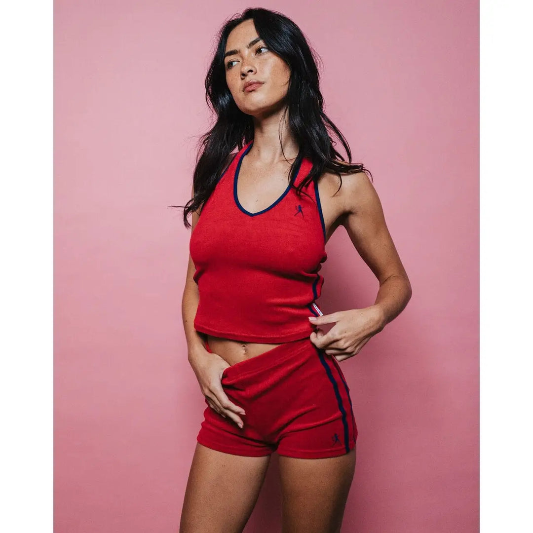 Rusty Bodhi Towelling Halter Neck Top 