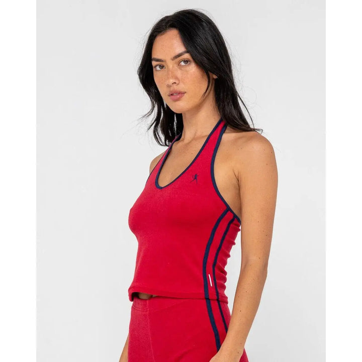 Rusty Bodhi Towelling Halter Neck Top 