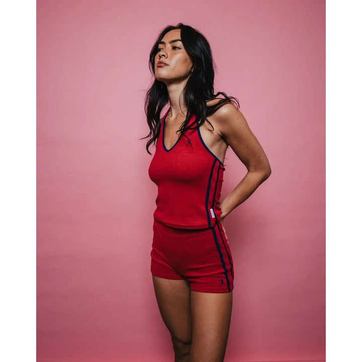 Rusty Bodhi Towelling Halter Neck Top 
