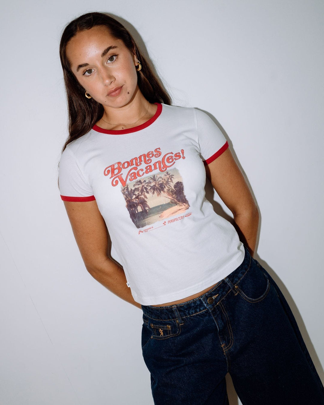 Rusty Bonnes Vacances Ringer T-Shirt 