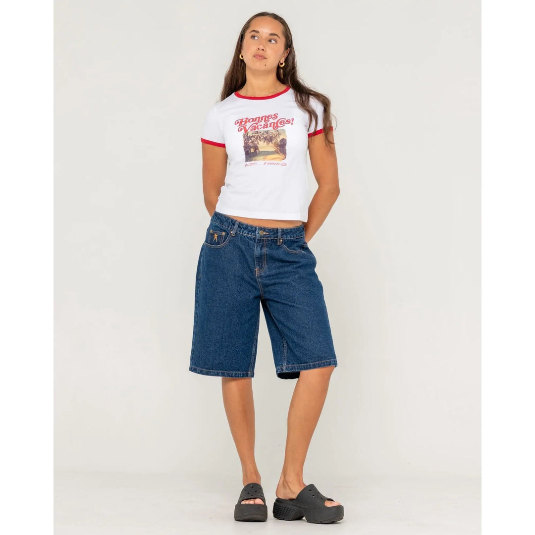 Rusty Bonnes Vacances Ringer T-Shirt 