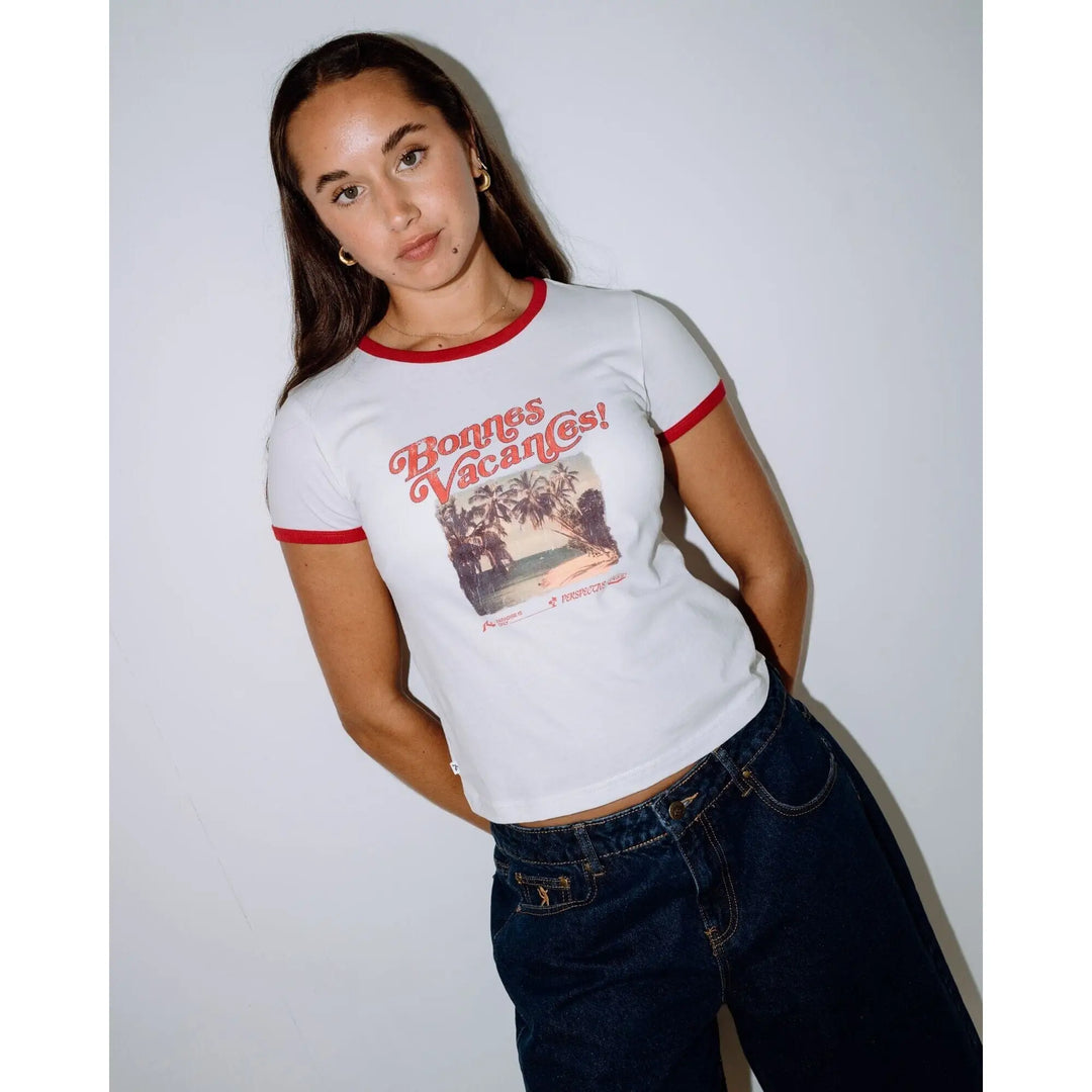 Rusty Bonnes Vacances Ringer T-Shirt 