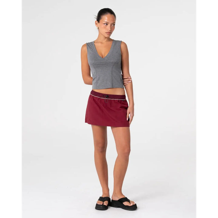 Rusty Breezy Wind Cheater Mini Skirt