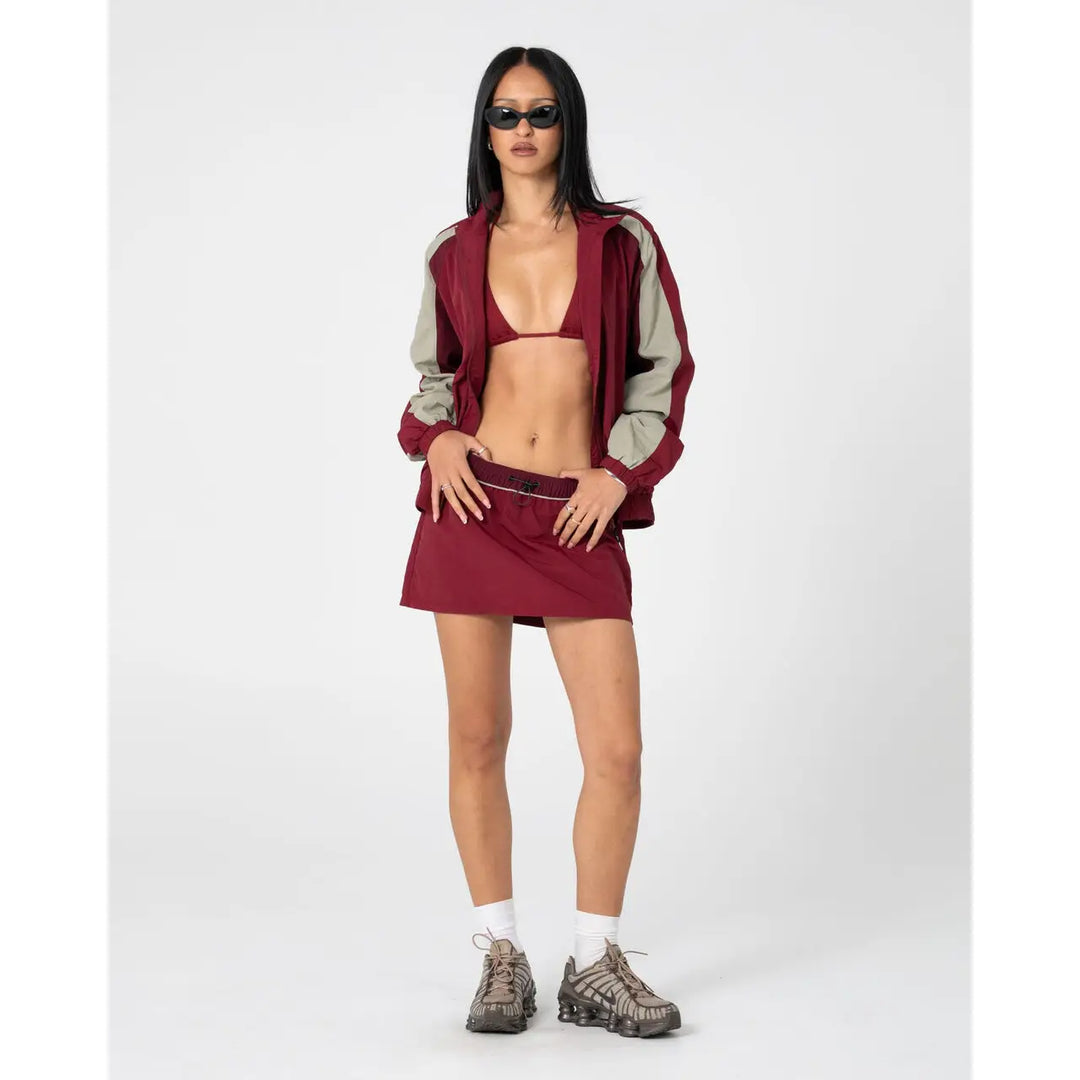 Rusty Breezy Wind Cheater Mini Skirt
