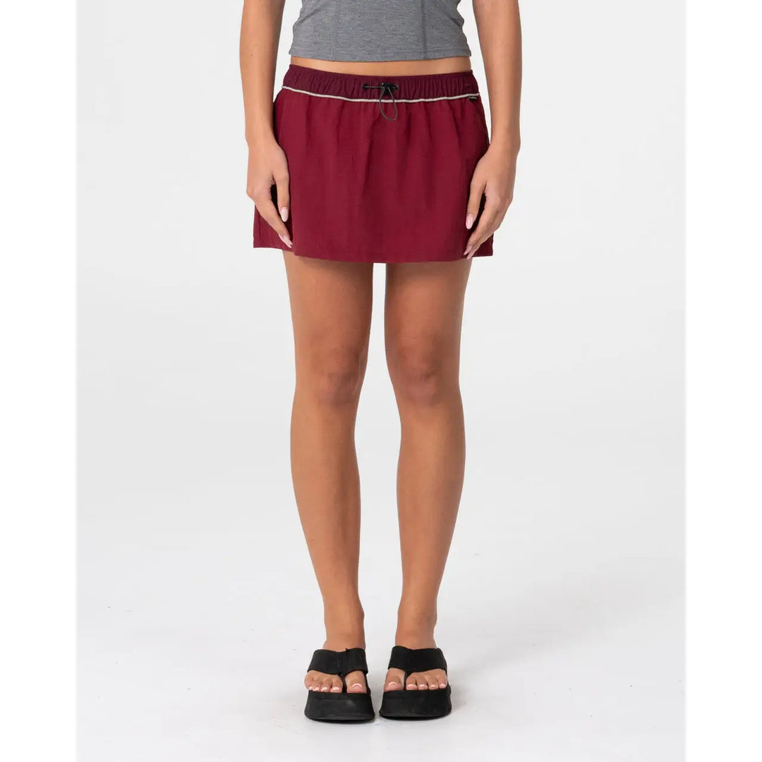 Rusty Breezy Wind Cheater Mini Skirt