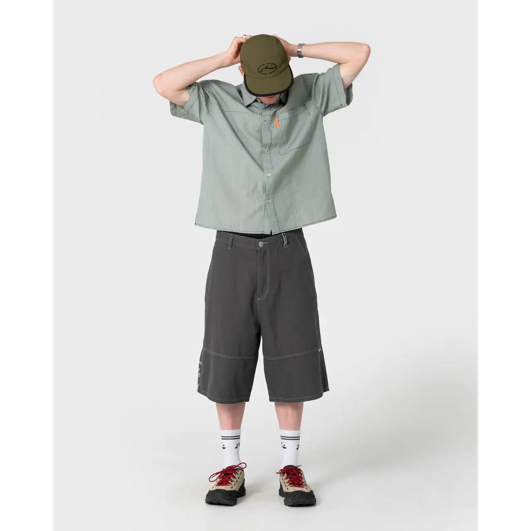 Rusty Bright Light Nylon 5 Panel Cap - Army Green