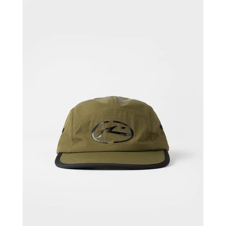 Rusty Bright Light Nylon 5 Panel Cap - Army Green