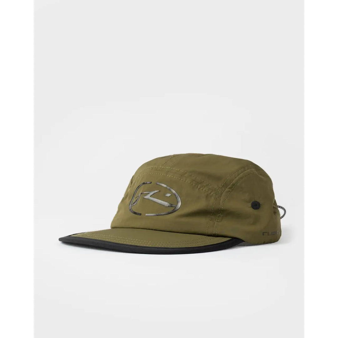 Rusty Bright Light Nylon 5 Panel Cap - Army Green