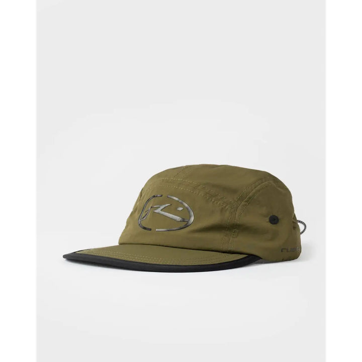 Rusty Bright Light Nylon 5 Panel Cap - Army Green