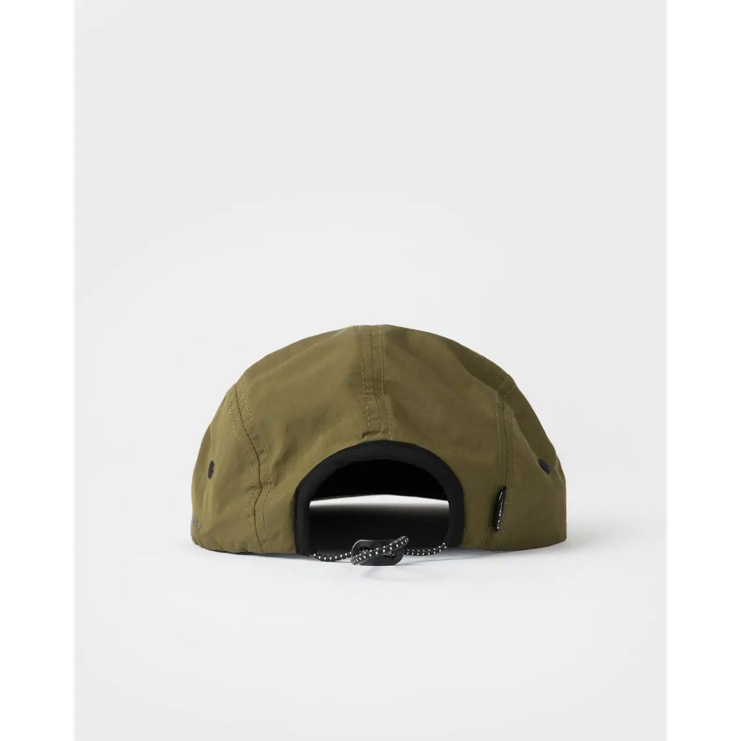 Rusty Bright Light Nylon 5 Panel Cap - Army Green