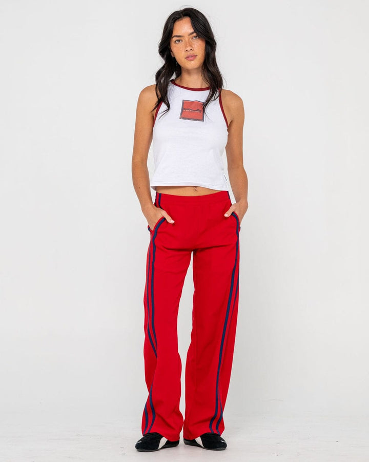 Rusty Bronson Side Stripe Low Rise Trackpants 