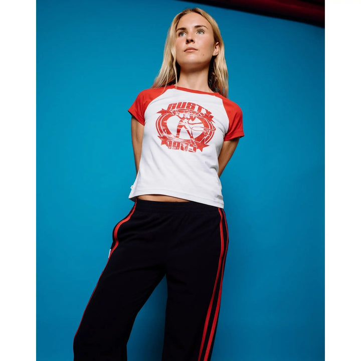 Rusty Bronson Side Stripe Low Rise Trackpants 