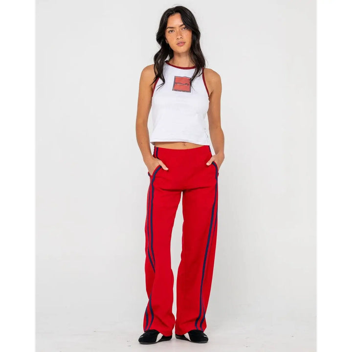 Rusty Bronson Side Stripe Low Rise Trackpants 
