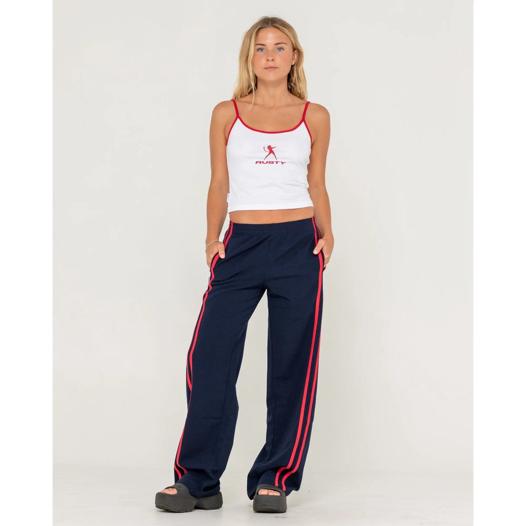 Rusty Bronson Side Stripe Low Rise Trackpants 