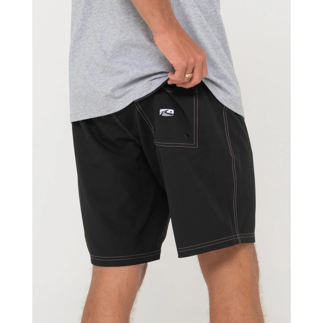 Rusty Burnt Rubber Fitted Boardshort 