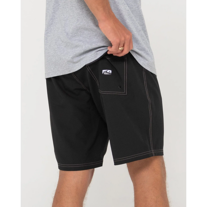 Rusty Burnt Rubber Fitted Boardshort 