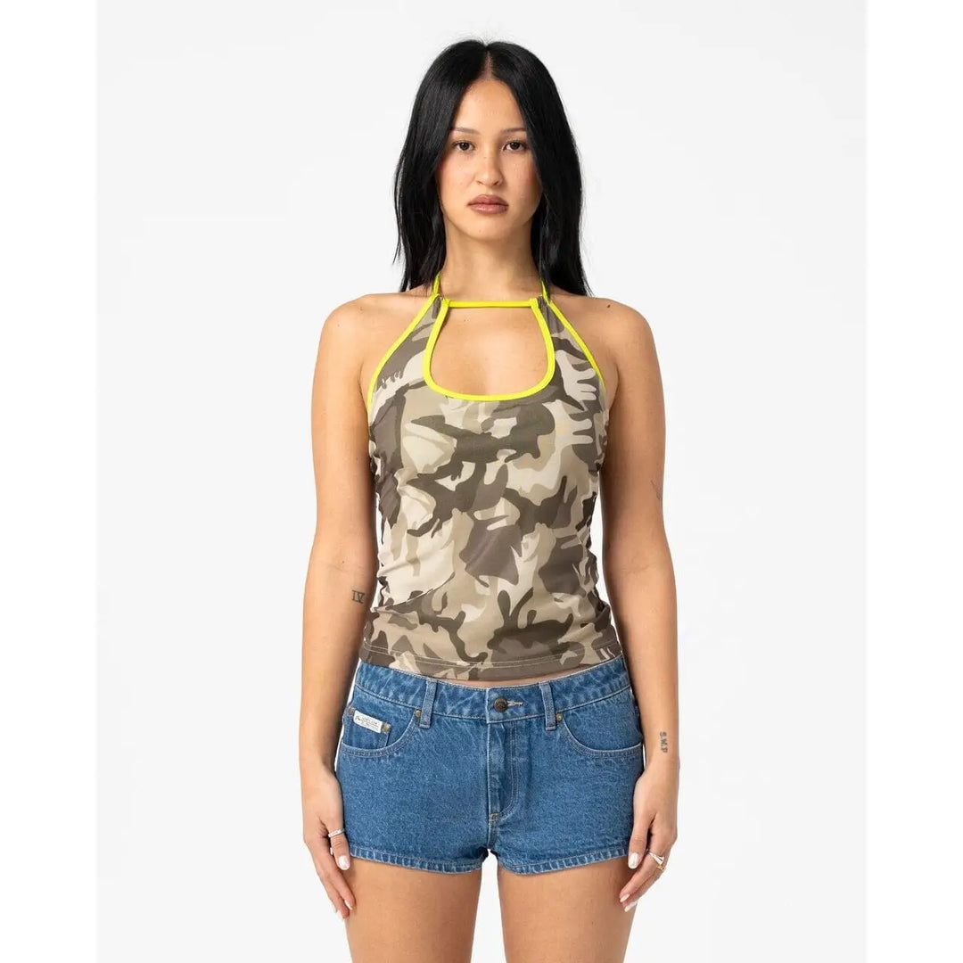 Rusty Camo Classics Halter Neck Top 
