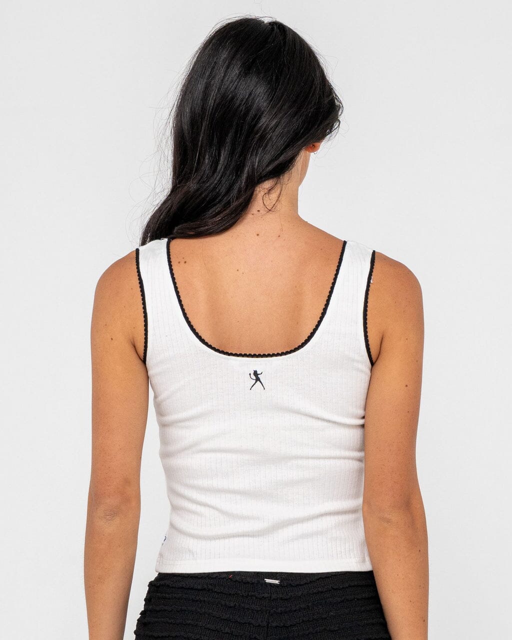 Rusty Cassian Ribbed Scoop Neck Singlet 