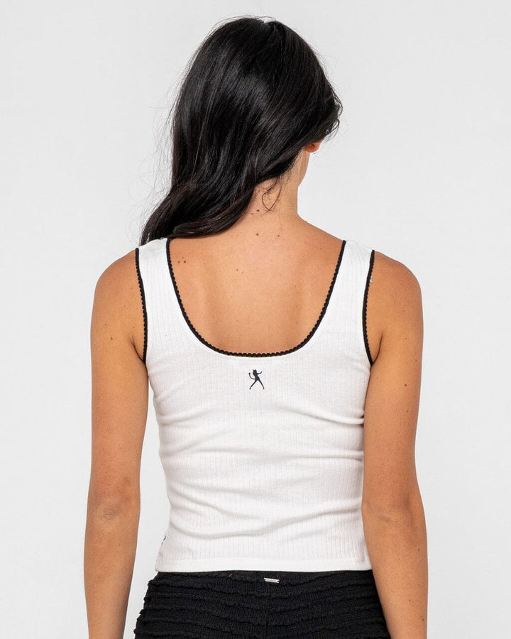 Rusty Cassian Ribbed Scoop Neck Singlet 