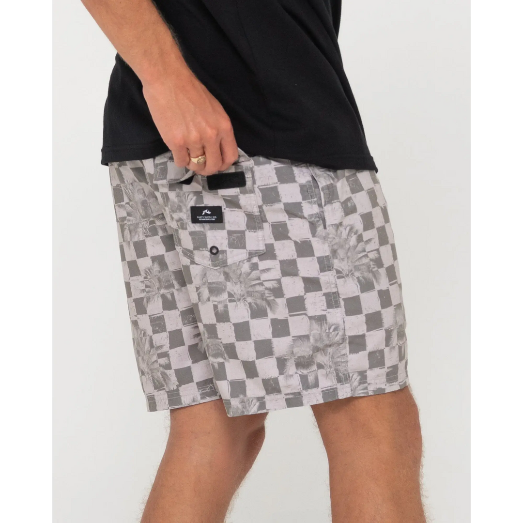 Rusty Check M8 Elastic Youth Boardshorts 