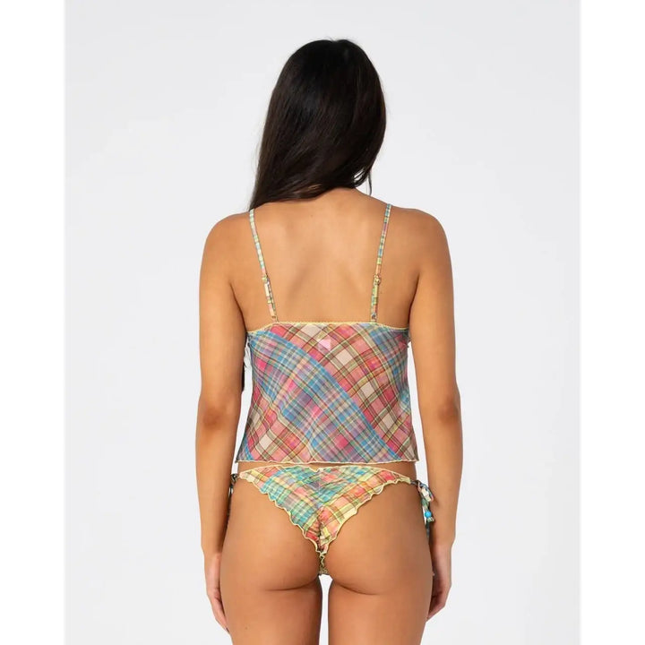 Rusty Check Moi Tankini Cami Top