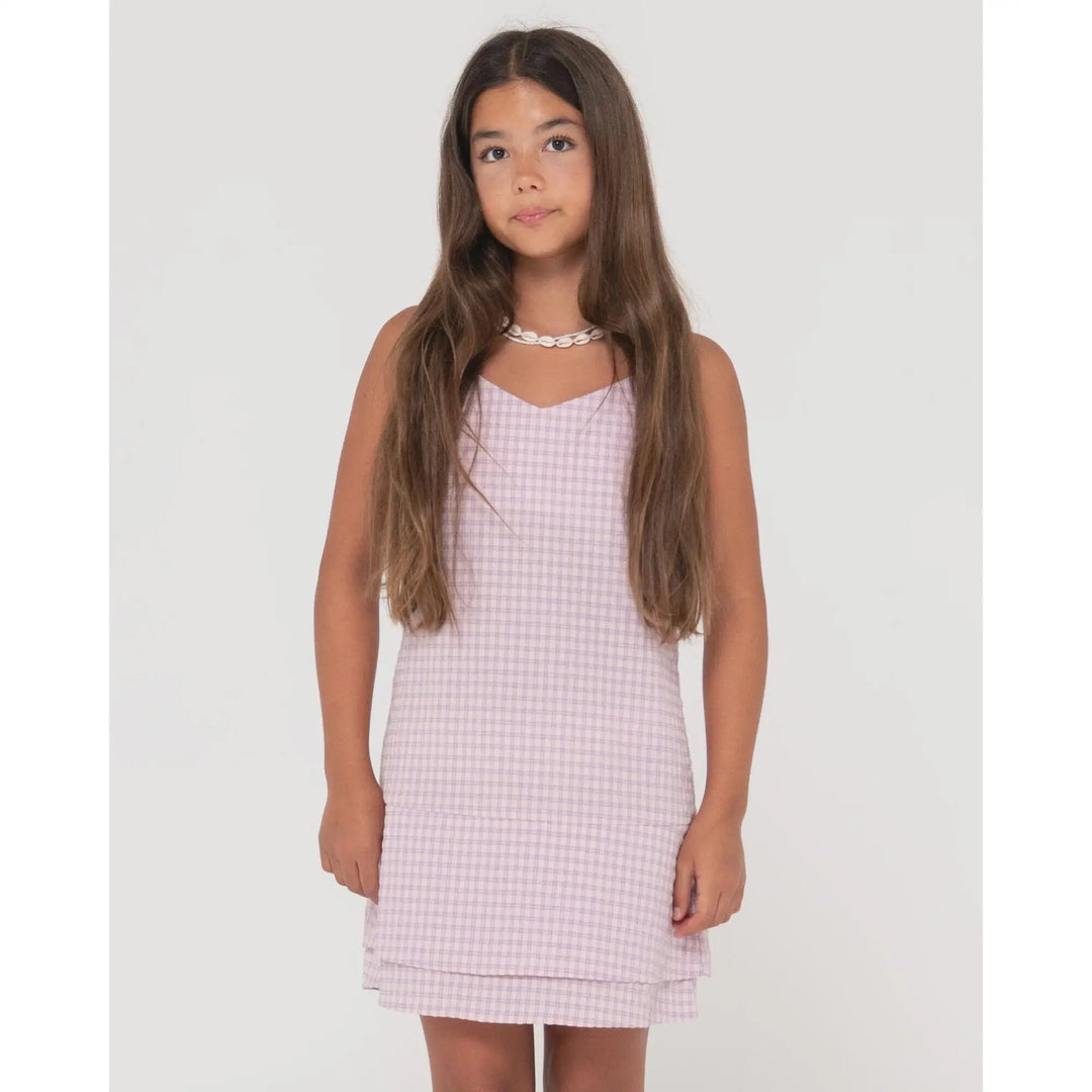 Rusty Checked Out Youth Dress 