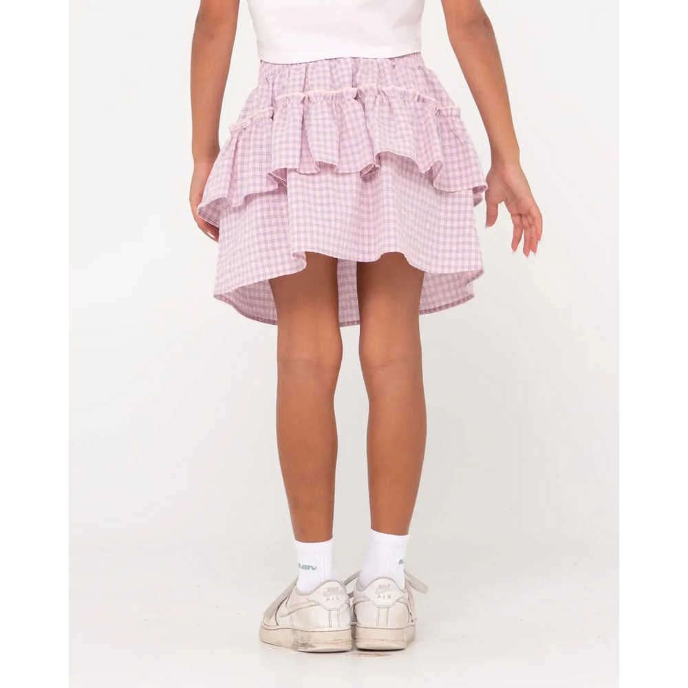 Rusty Checked Out Youth Mini Skirt 