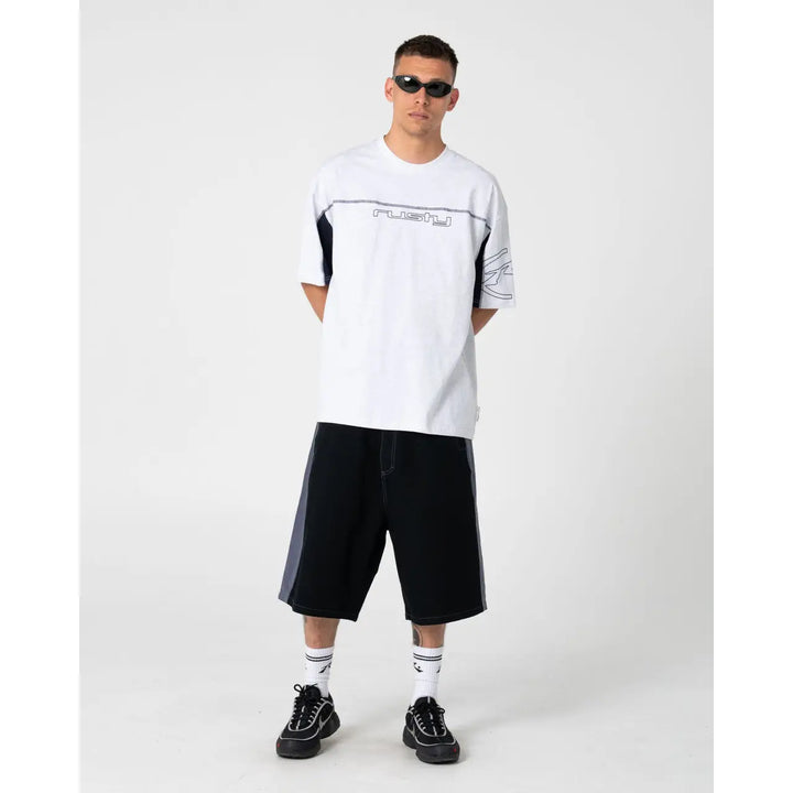 Rusty Cyberwave Graphic Oversized T-Shirt