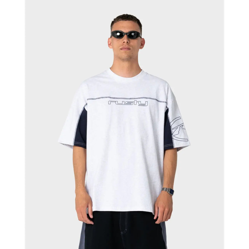 Rusty Cyberwave Graphic Oversized T-Shirt