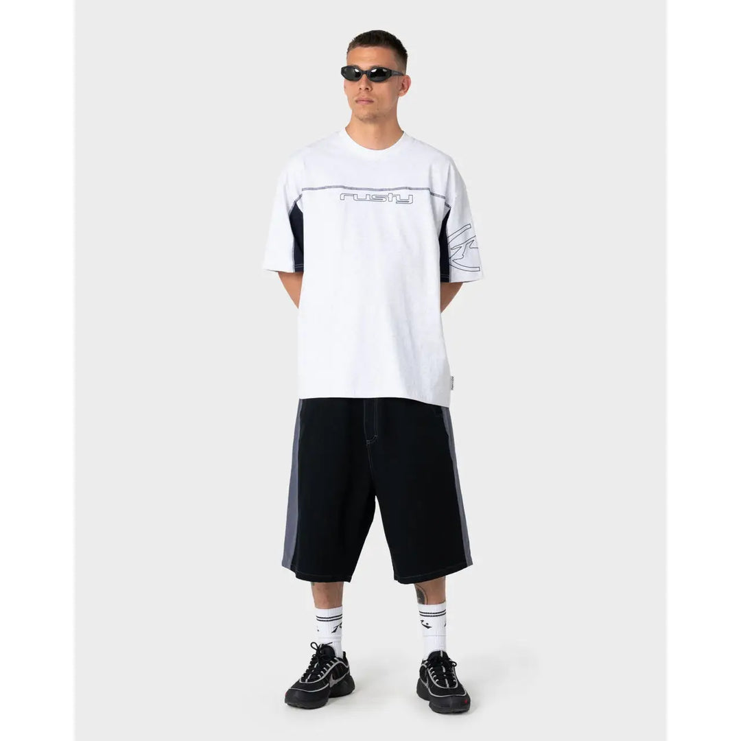 Rusty Cyberwave Graphic Oversized T-Shirt