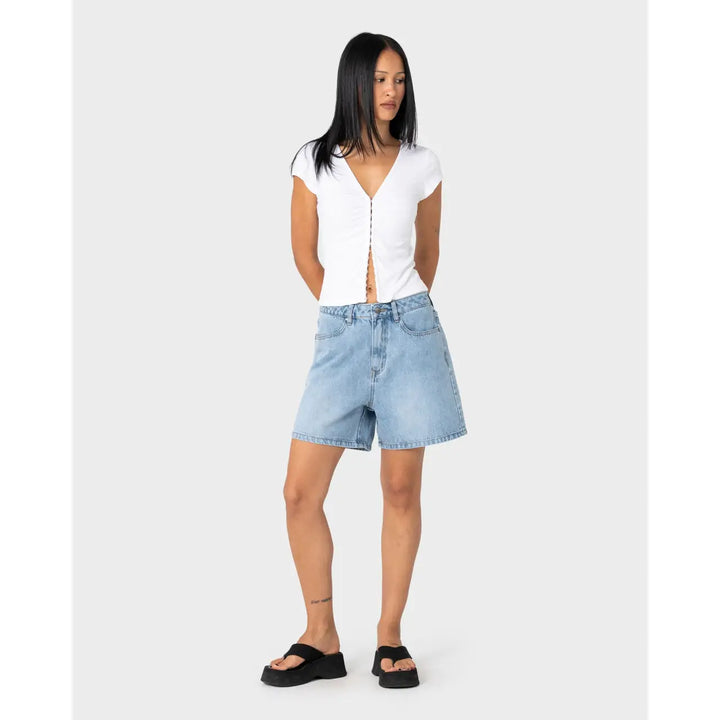 Rusty Cyprus High Waisted Denim Shorts 2.0