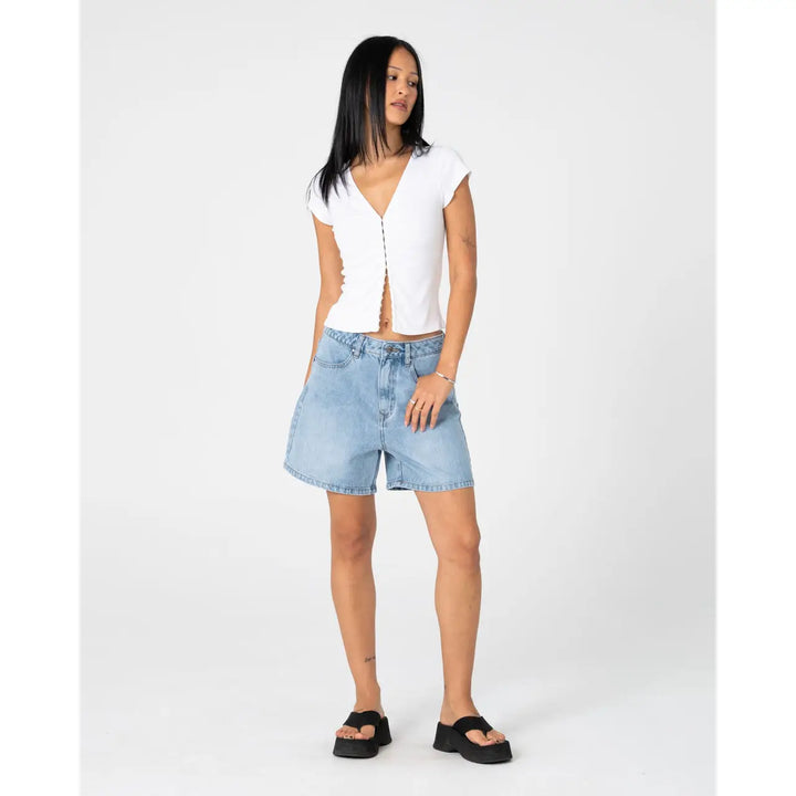 Rusty Cyprus High Waisted Denim Shorts 2.0