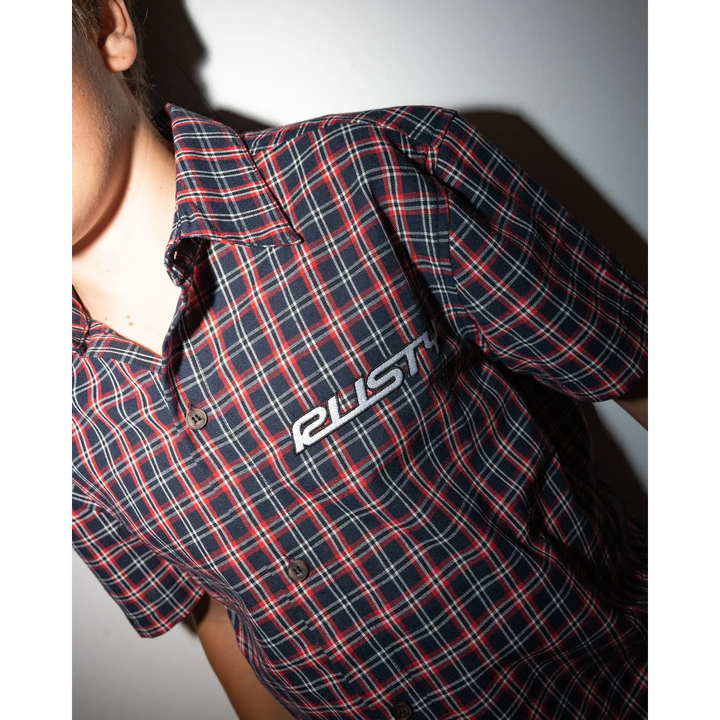 Rusty Datsun 2k Check Button Up Youth Shirt 