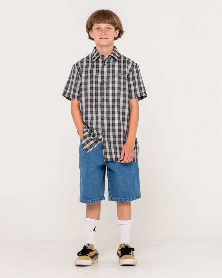 Rusty Datsun Check Youth Shirt 